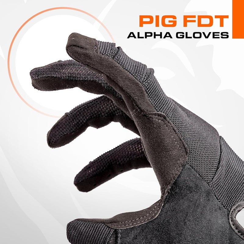 PIG Alpha Full Dexterity Tactical Gloves for Shooting, Touchscreen Compatible, Breathable, 1 Pair - Image 2